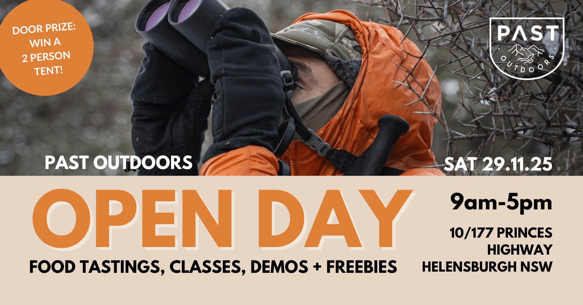 PAST Outdoors Open Day! Saturday 29th November 2025