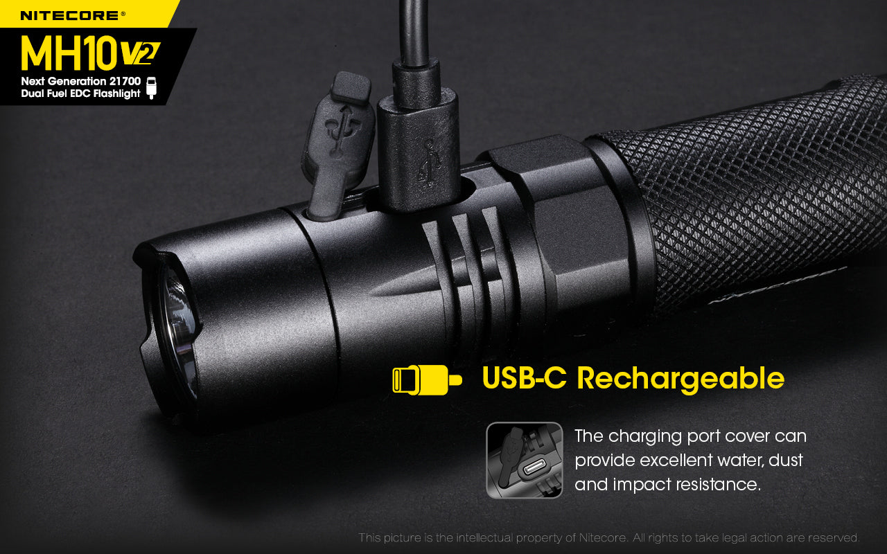 Nitecore MH10V2 EDC USB-C Rechargeable Torch
