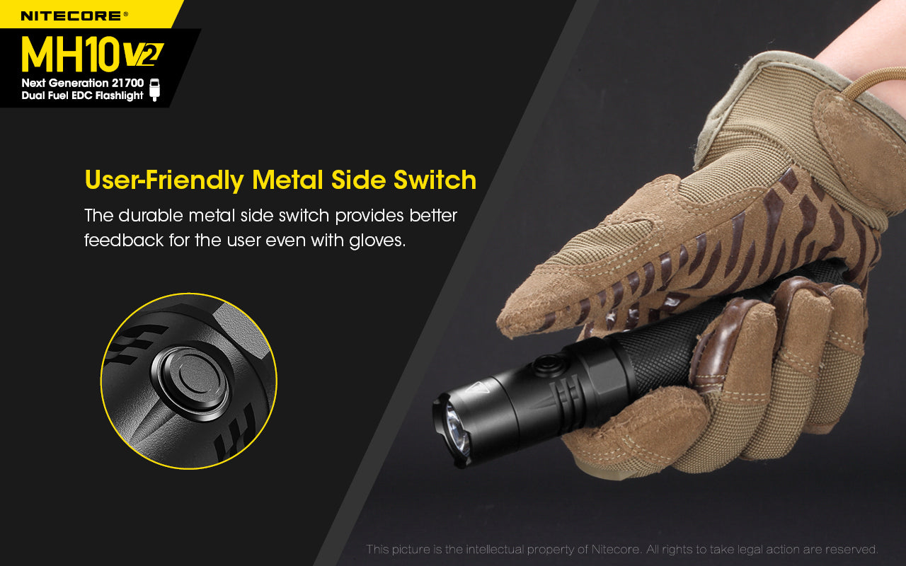 Nitecore MH10V2 EDC USB-C Rechargeable Torch 14