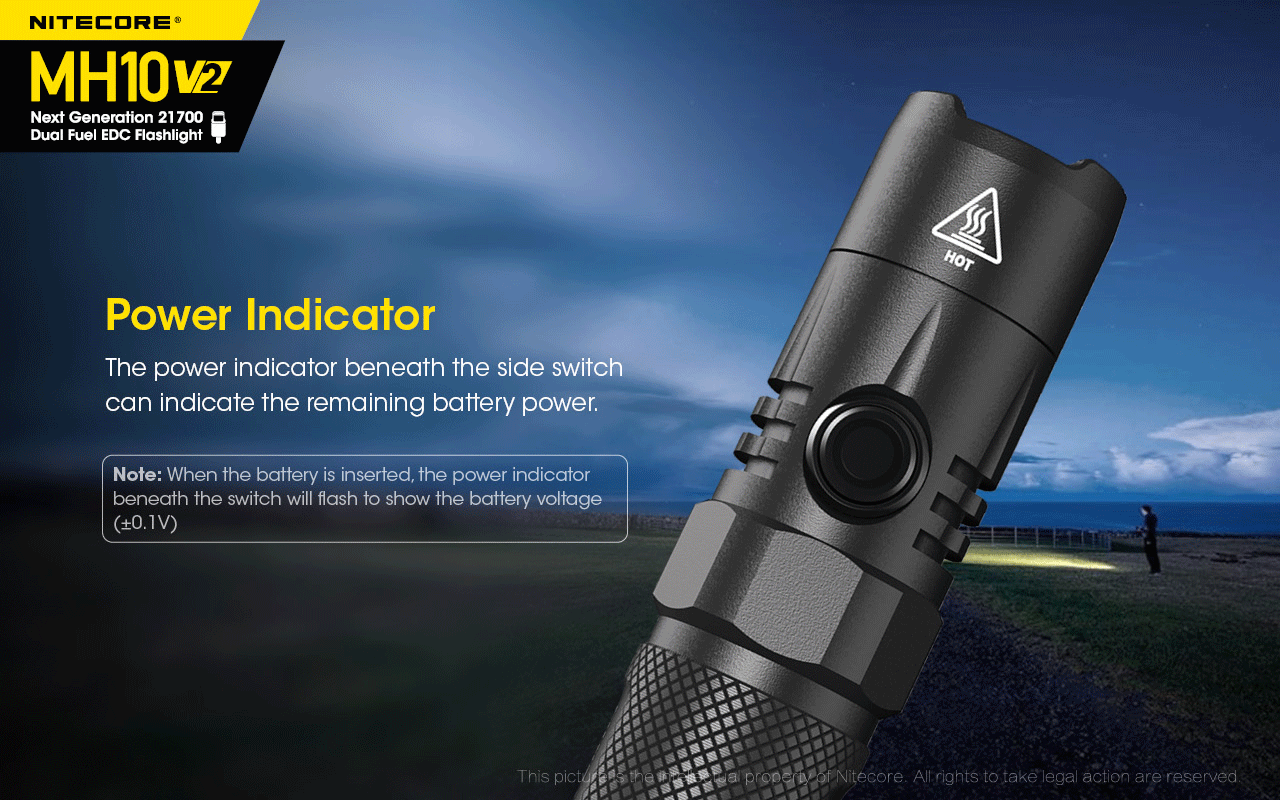 Nitecore MH10V2 EDC USB-C Rechargeable Torch 9