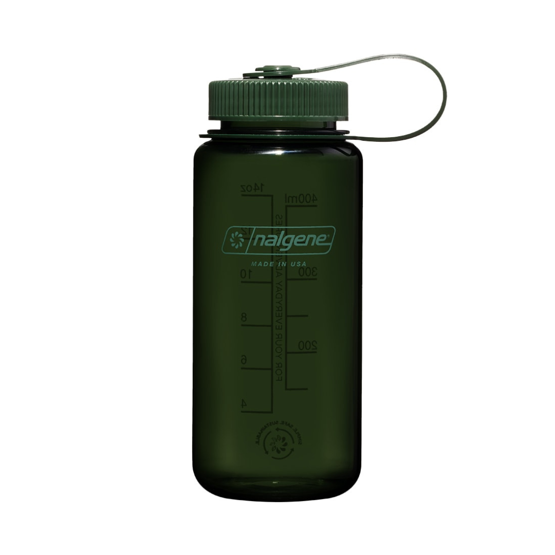 Nalgene Tritan Wide Mouth Wasserflasche - BPA-frei, 33 Oz (ca. 1 Liter), Grün Leuchtend, Stoßfest