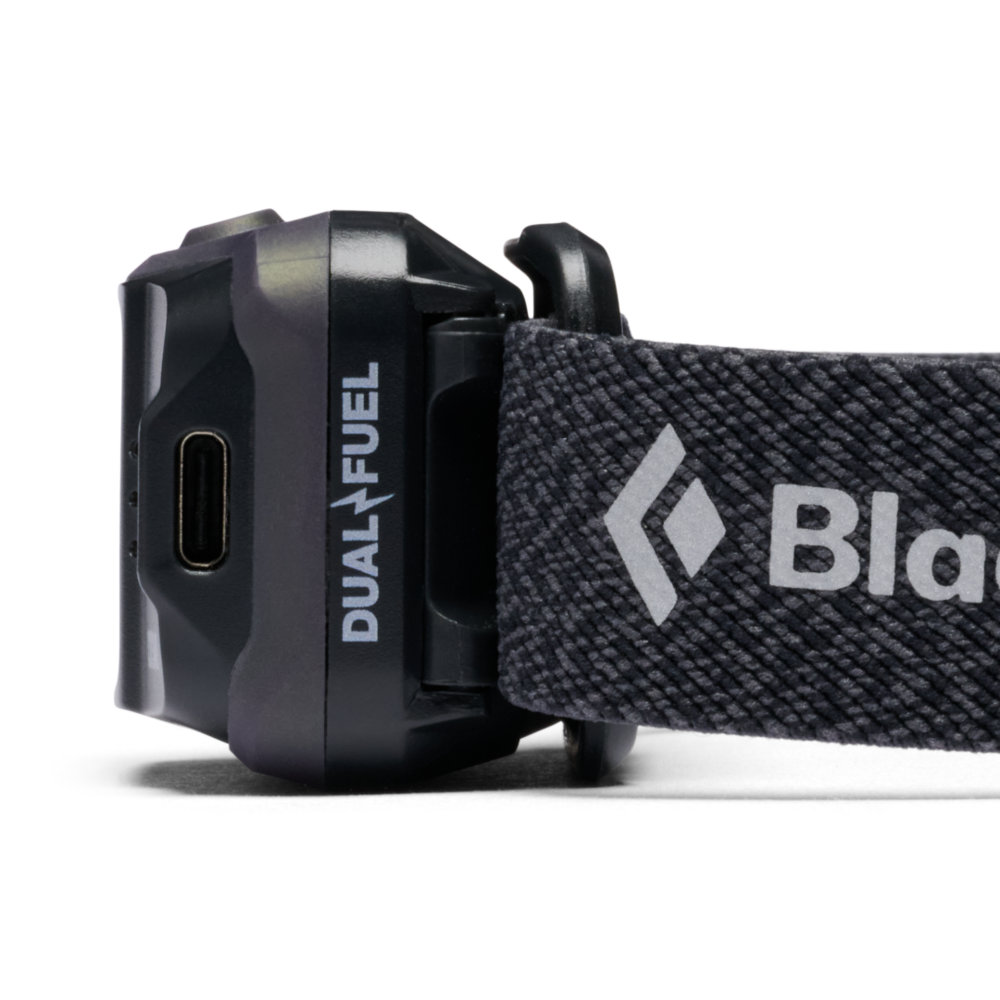 Black Diamond Cosmo Headlamp in Black, side angle 2