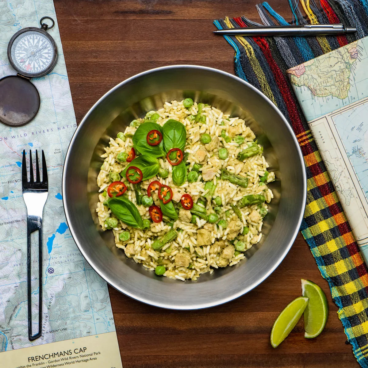 Campers Pantry Green Thai Chicken Curry Exped Meal 1