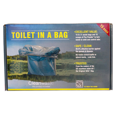 Cleanwaste Toilet in a Bag 15 Pack Wag Bag