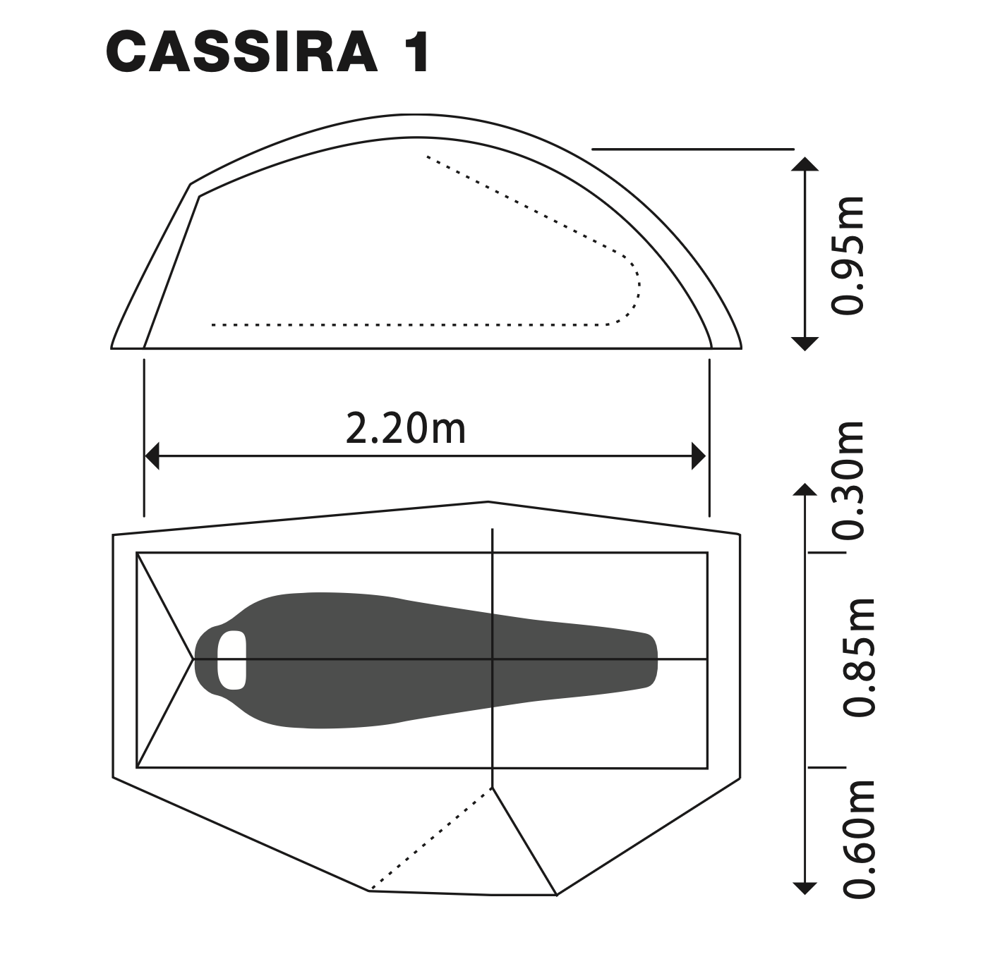 Exped Cassira 1 Person Tent Dimensions