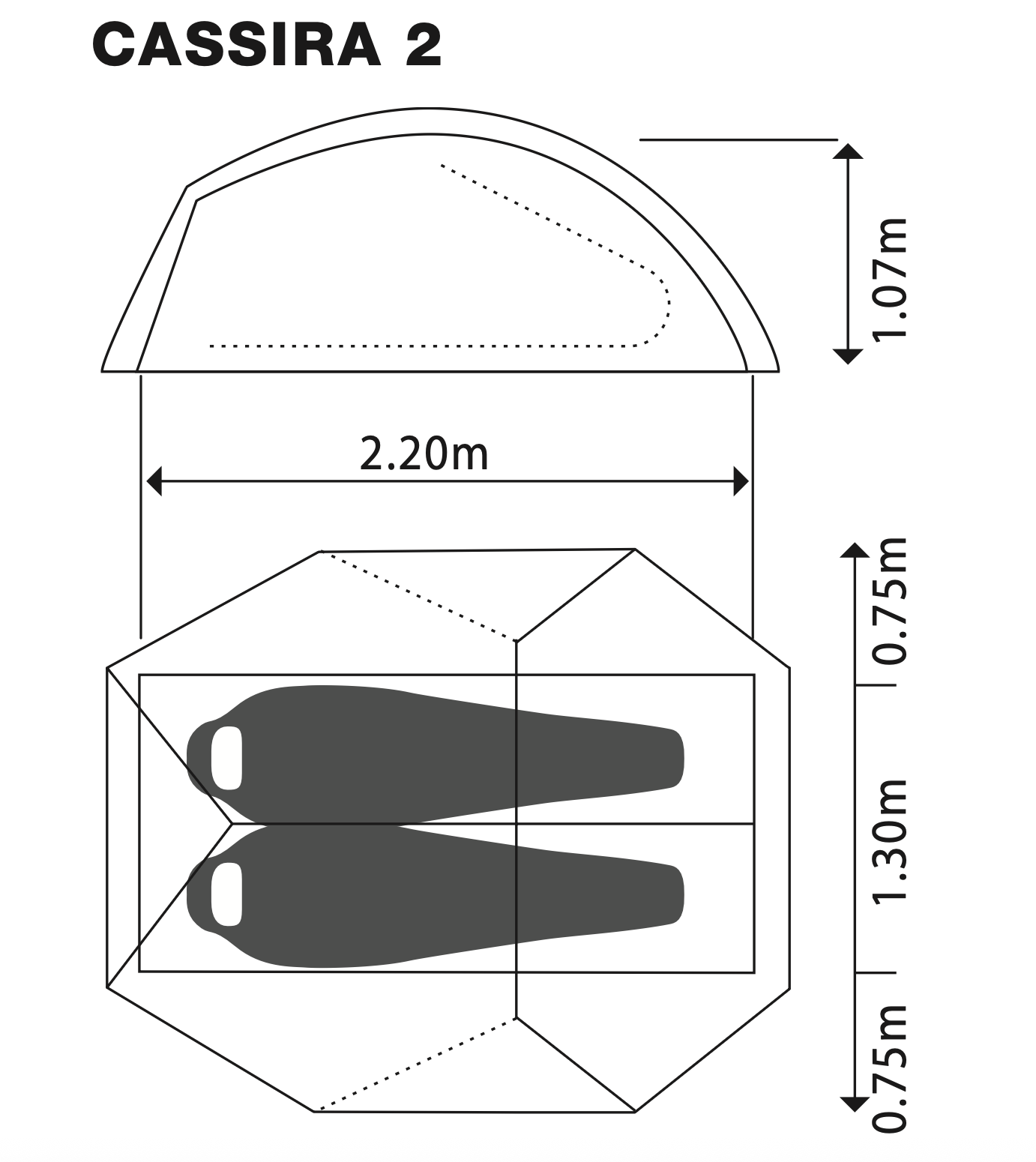 Exped Cassira 2 Person Tent Dimensions