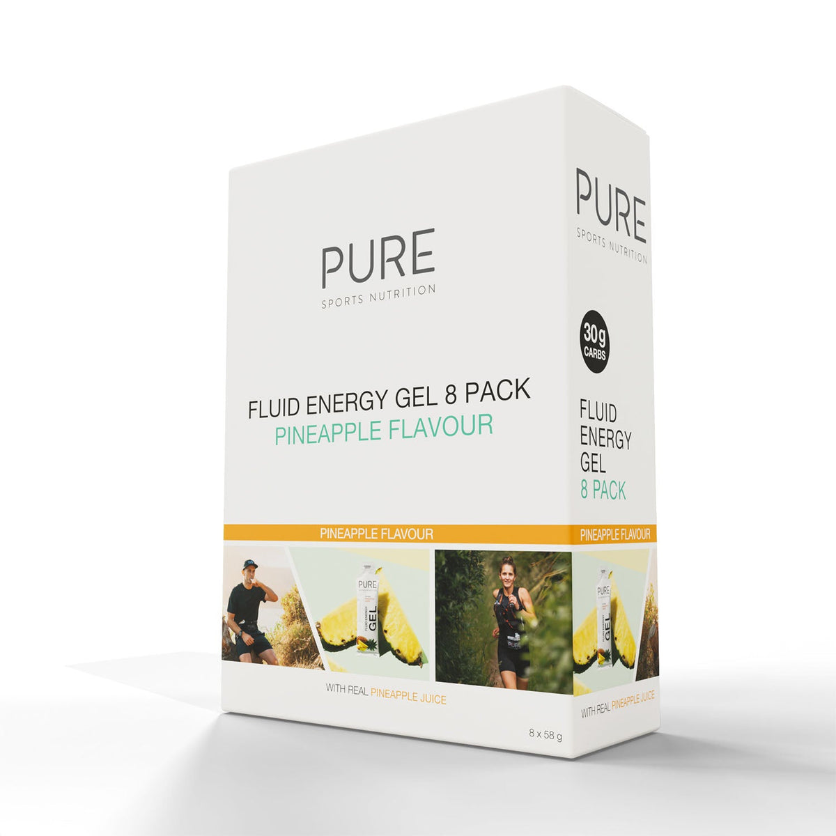 PURE Fluid Energy Gel Box of 8 - Pineapple