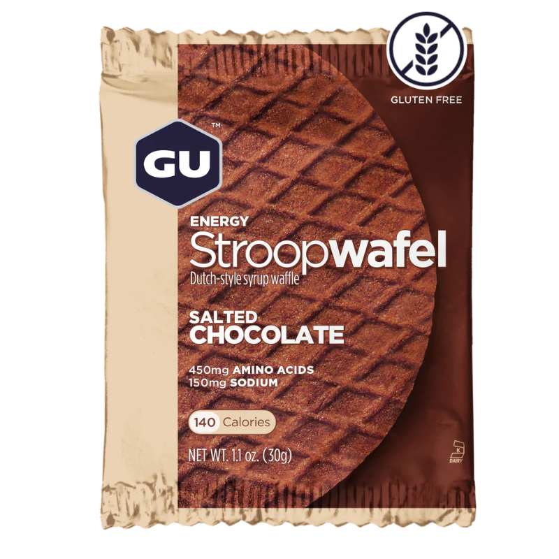 Salted chocolate flavoured gu stroopwafel