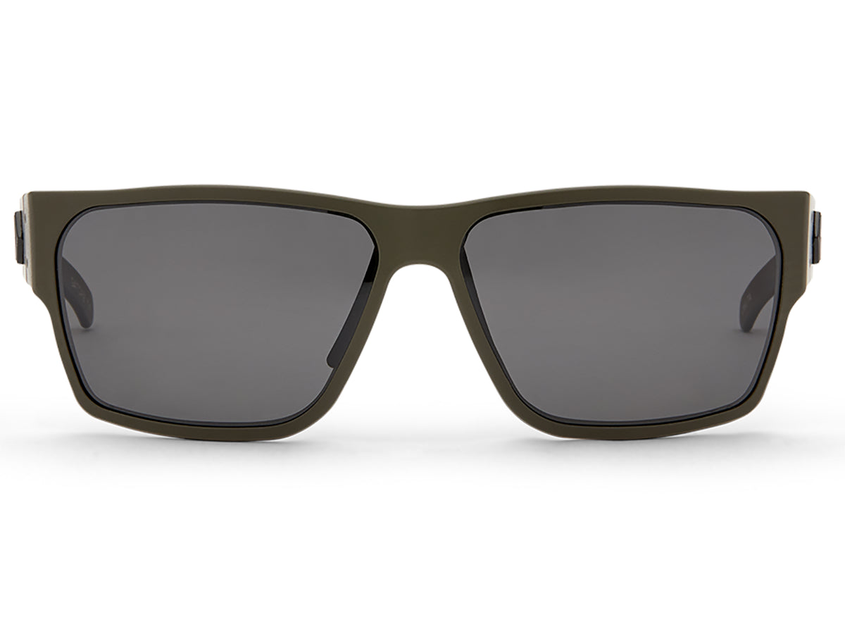 Sunglasses front on with square lenses