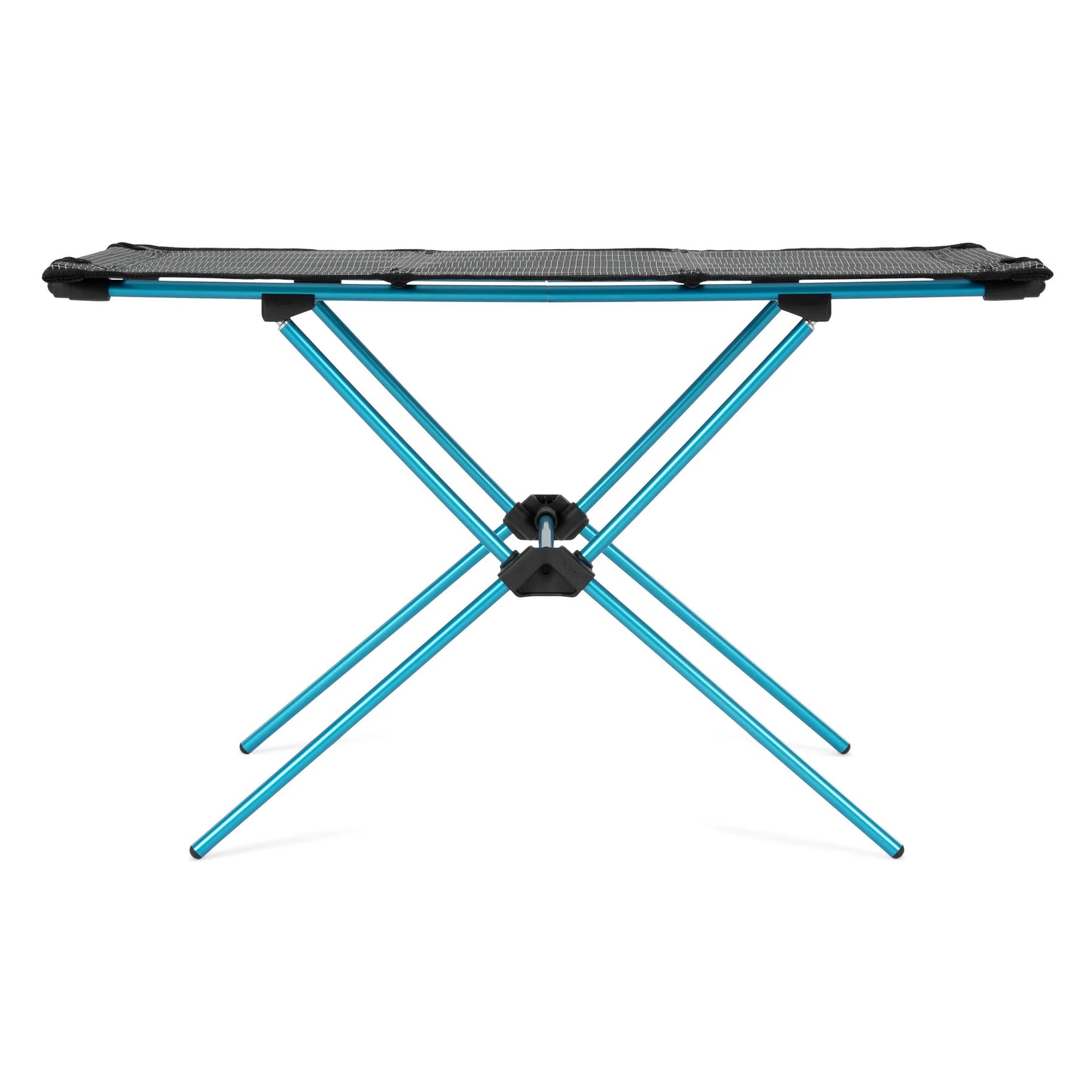 Helinox camping table portable with blue legs on a white background