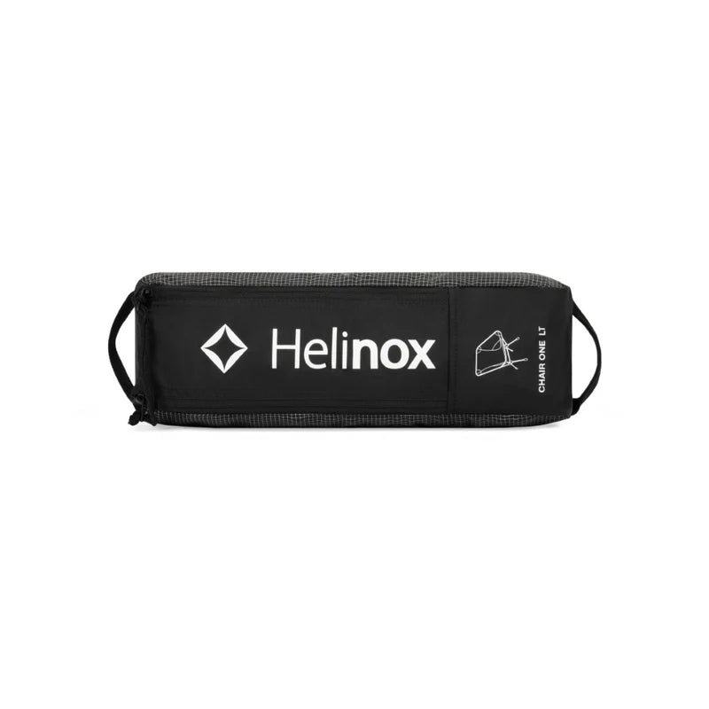 Black Helinox carrying case on a white background