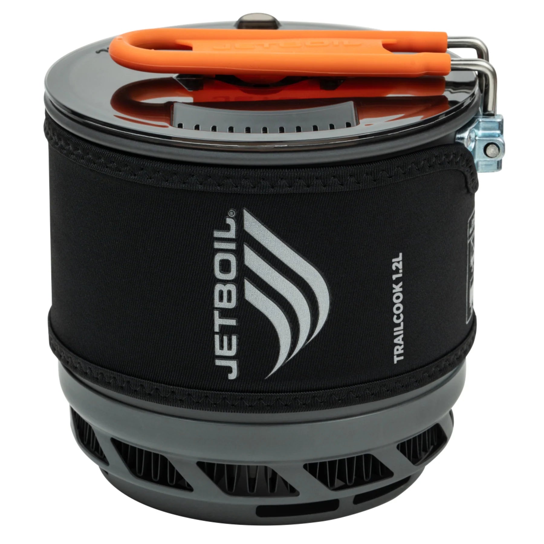 Jetboil TrailCook camping stove with black carrying case on a white background