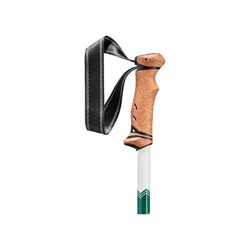 Close up on the handle of the Leki budget trail hiking poles