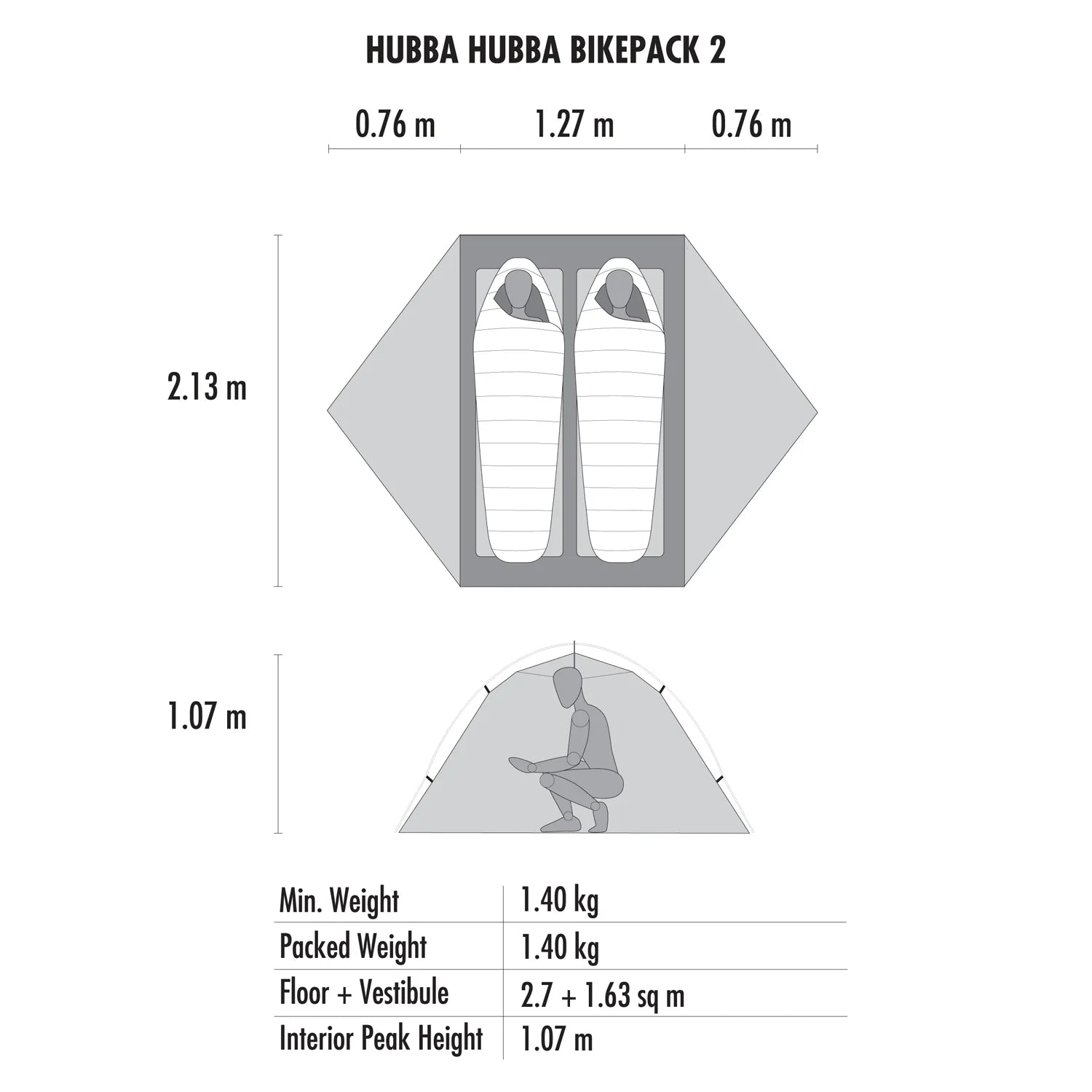 MSR Hubba Hubba Bikepack Tent 2