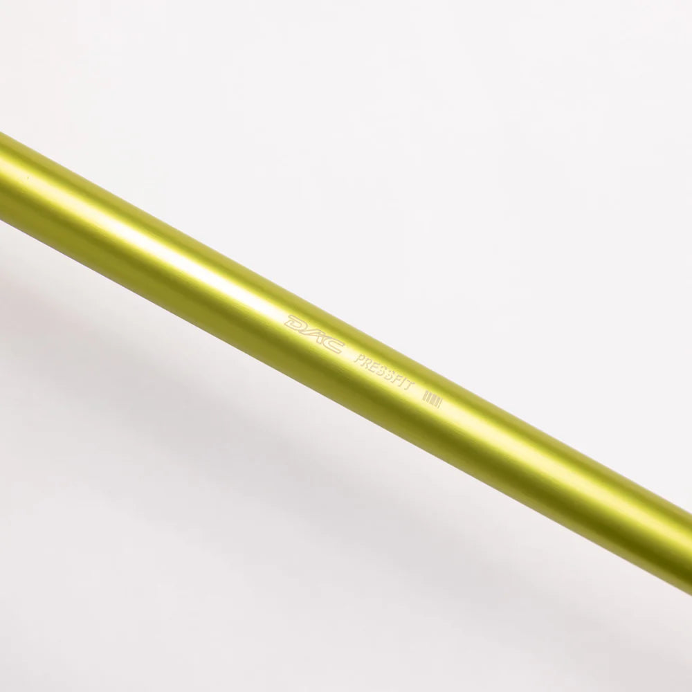 Yellow-colored metal pole on a white background