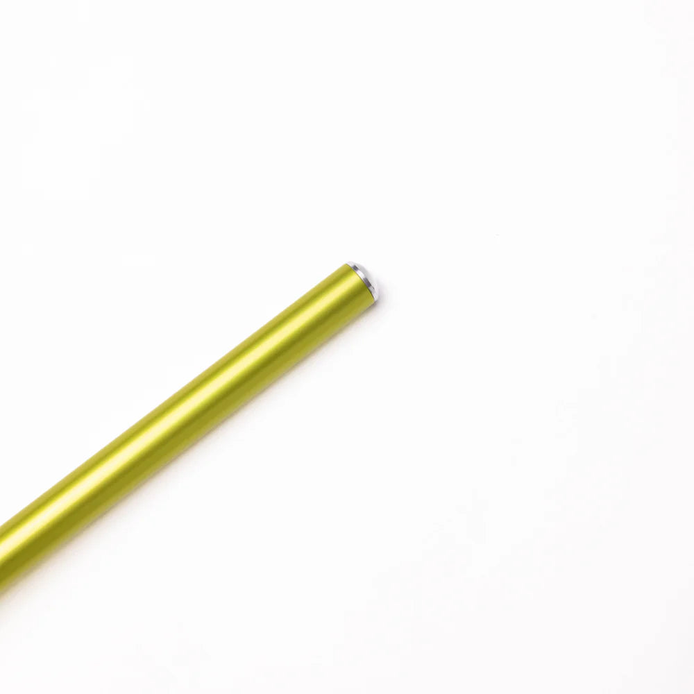 Hiking tent pole close up on end