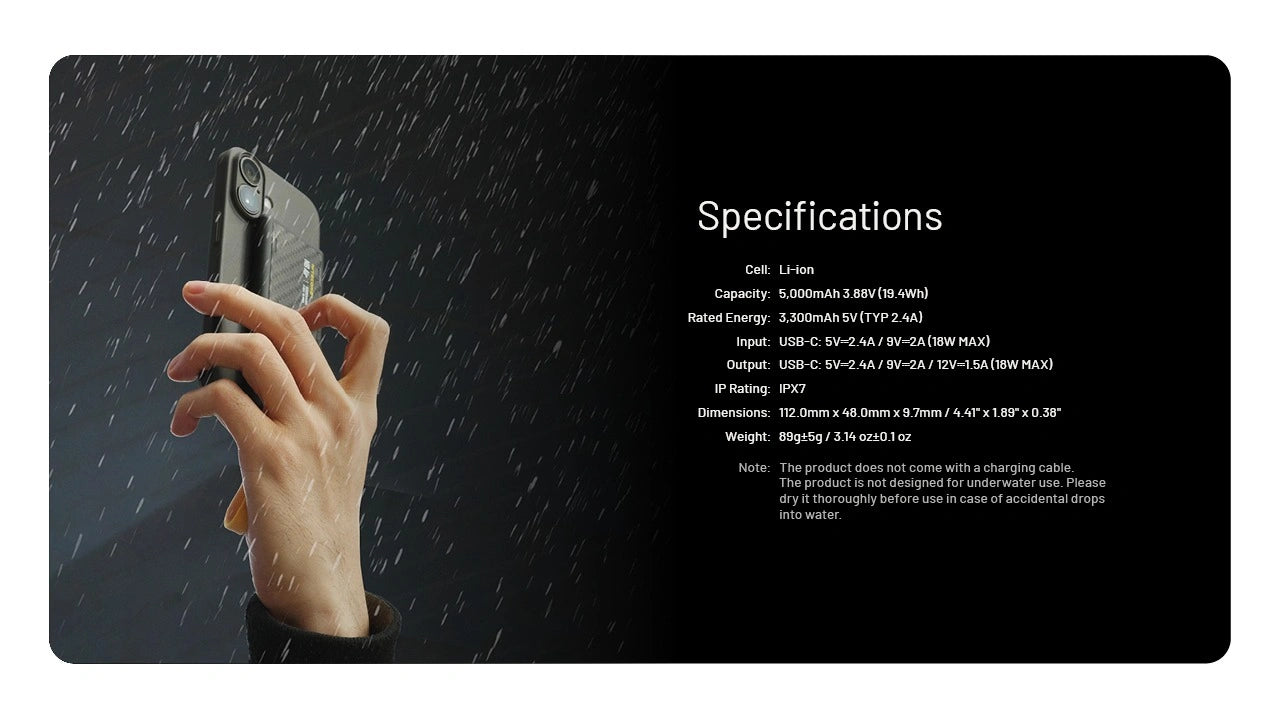 Nitecore NB Air Ultra-Slim Portable Power Bank – 5,000mAh