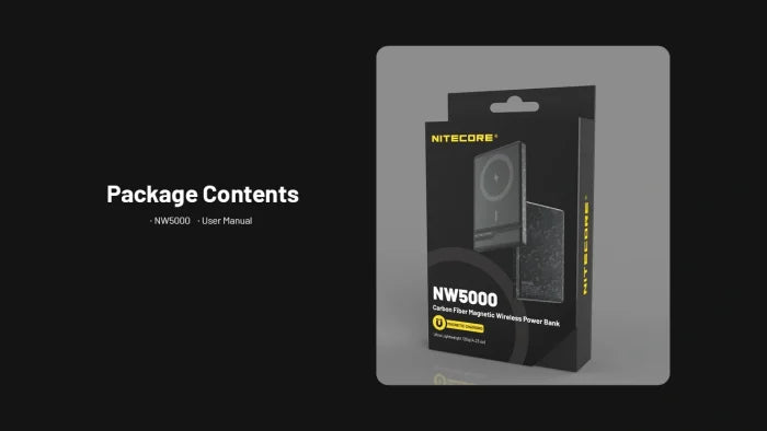Nitecore NW5000 Ultra-Slim Magnetic Wireless Power Bank