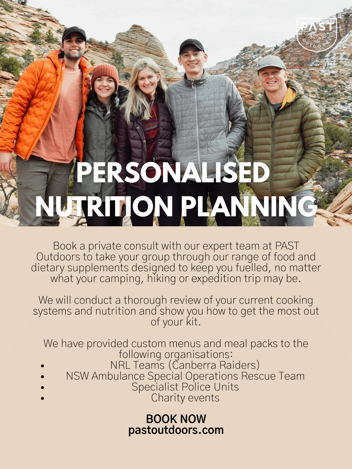 PAST Outdoors Hiking & Camping Nutrition and Menu Planning