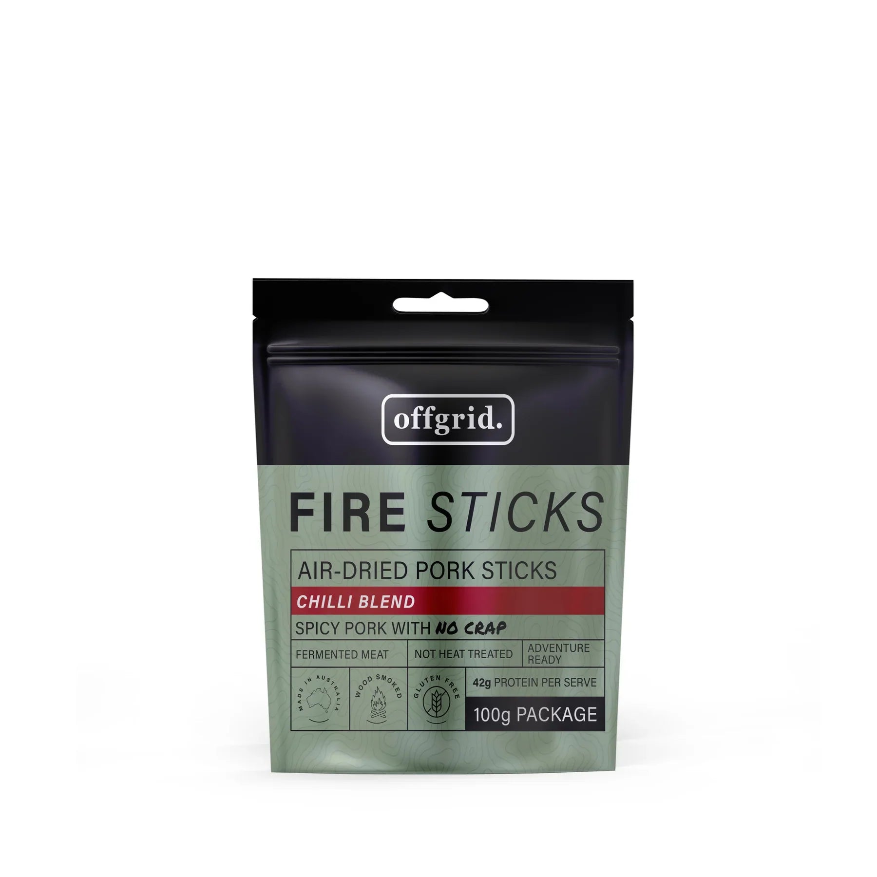 Offgrid Wood Smoked Firesticks Salami Chilli 1