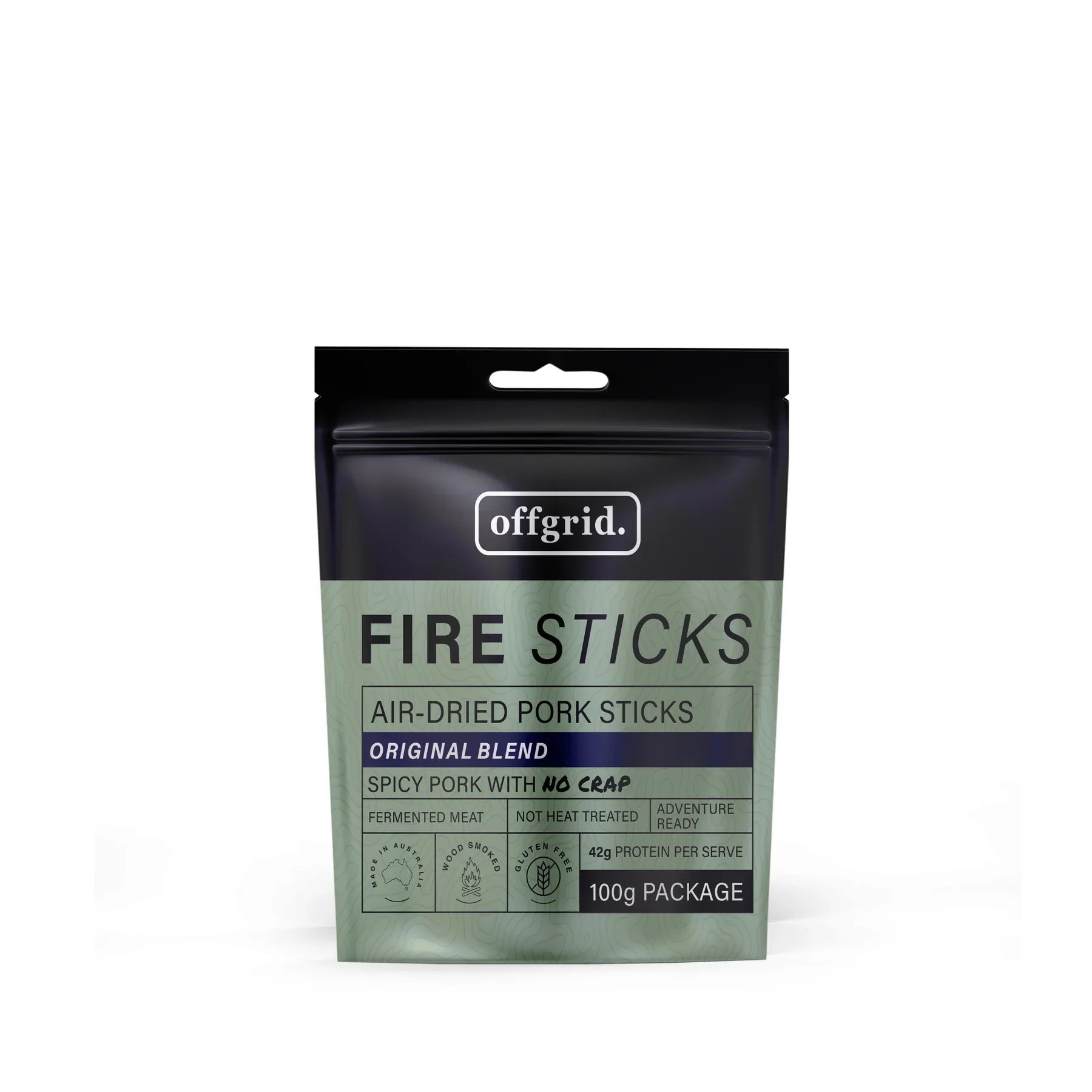 Offgrid Wood Smoked Firesticks Salami Original 1
