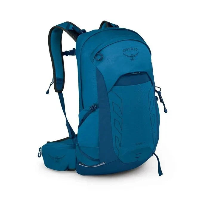 Blue Osprey backpack on a white background