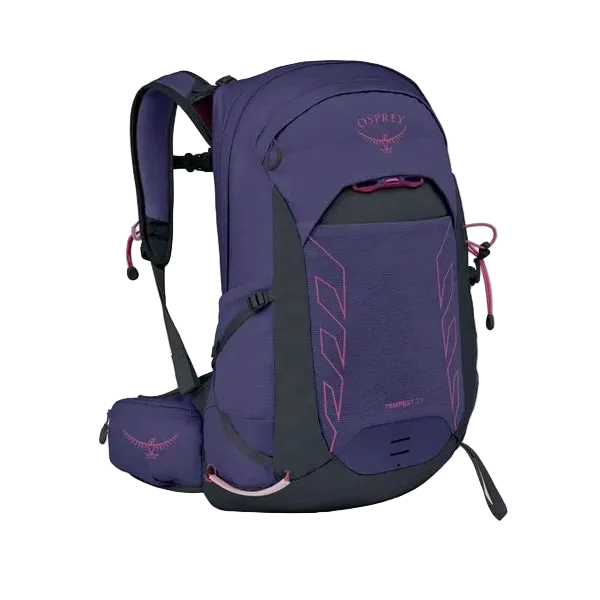 Purple Osprey backpack on a white background