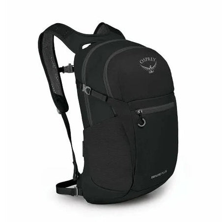 Black Osprey backpack on a white background