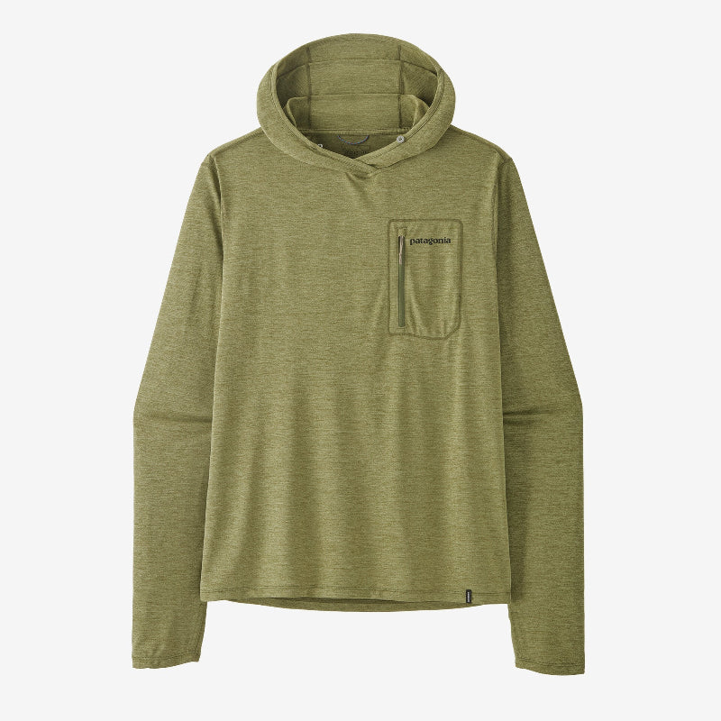Patagonia Men’s Capilene Cool Sun Hoody Fitz Roy Trout flat layed