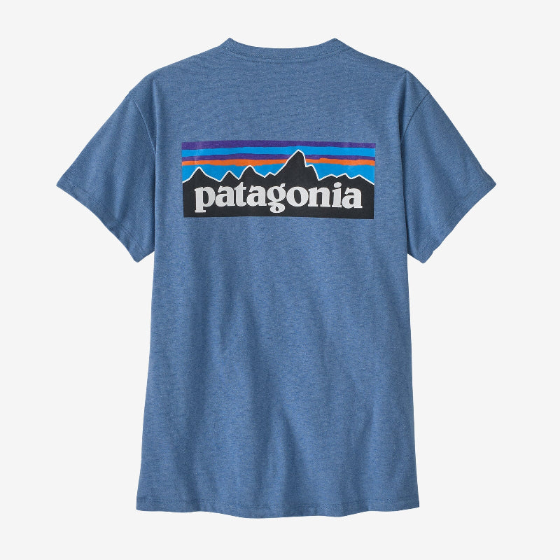 Patagonia Women's P-6 Logo Responsibili-Tee in Shore Blue