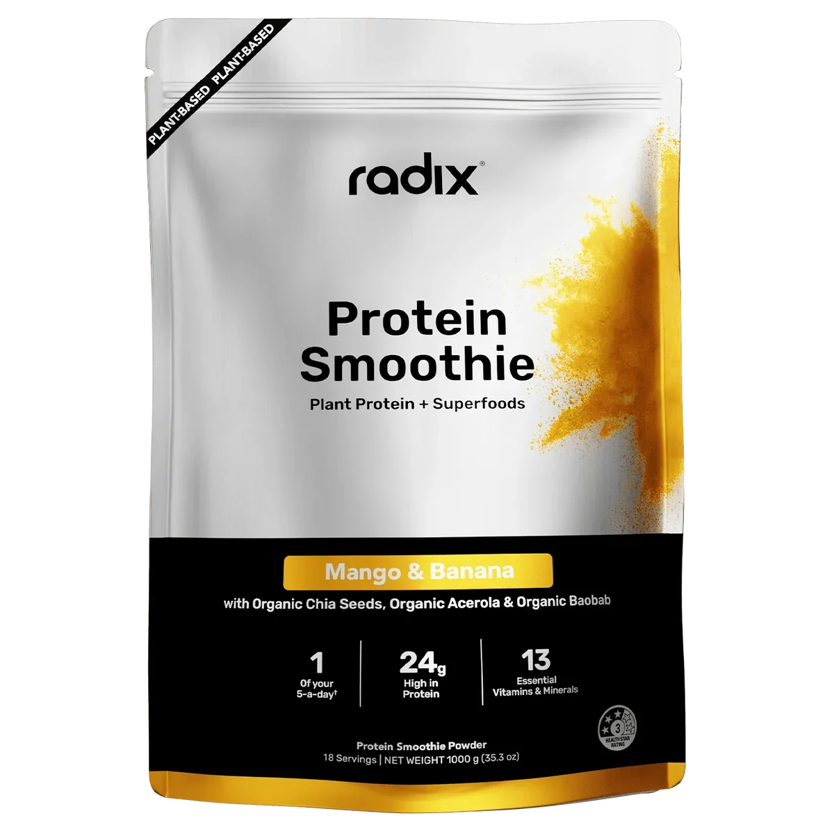 Radix Nutrition Plant Protein Smoothie - Mango and Banana Bulk Bag 5