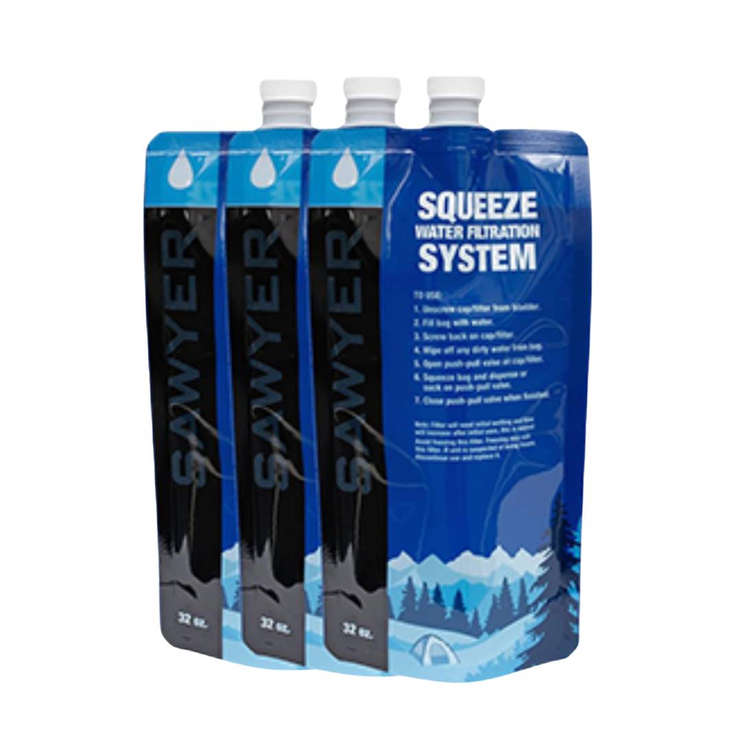 Sawyer 32oz Squeezable Pouch Set of 3 1
