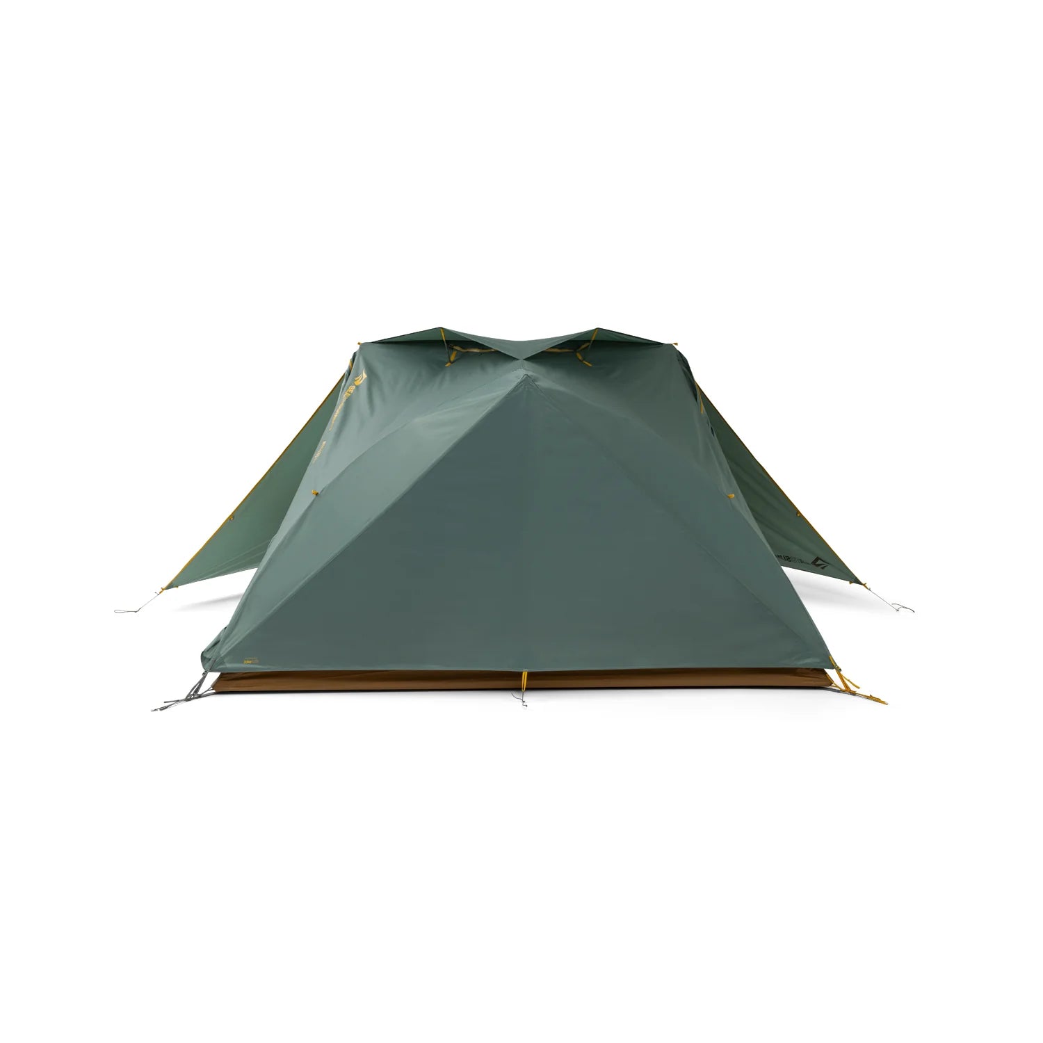 Green tent on a white background