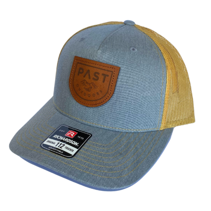 PAST Outdoors Originals Truckers Hat - Heather Grey Amber Gold 10