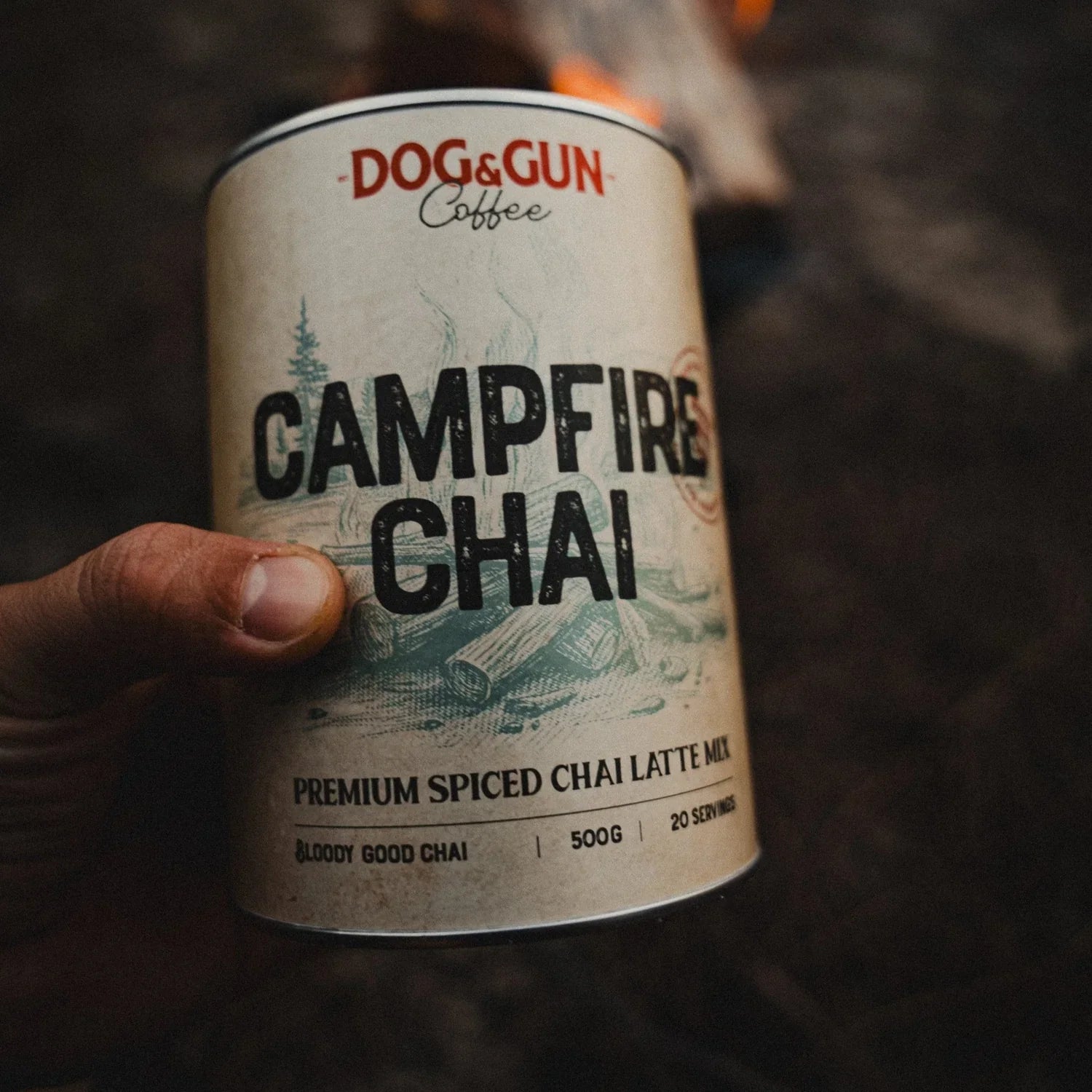Dog and Gun Campfire Chai Latte Mix 500g Tin 1