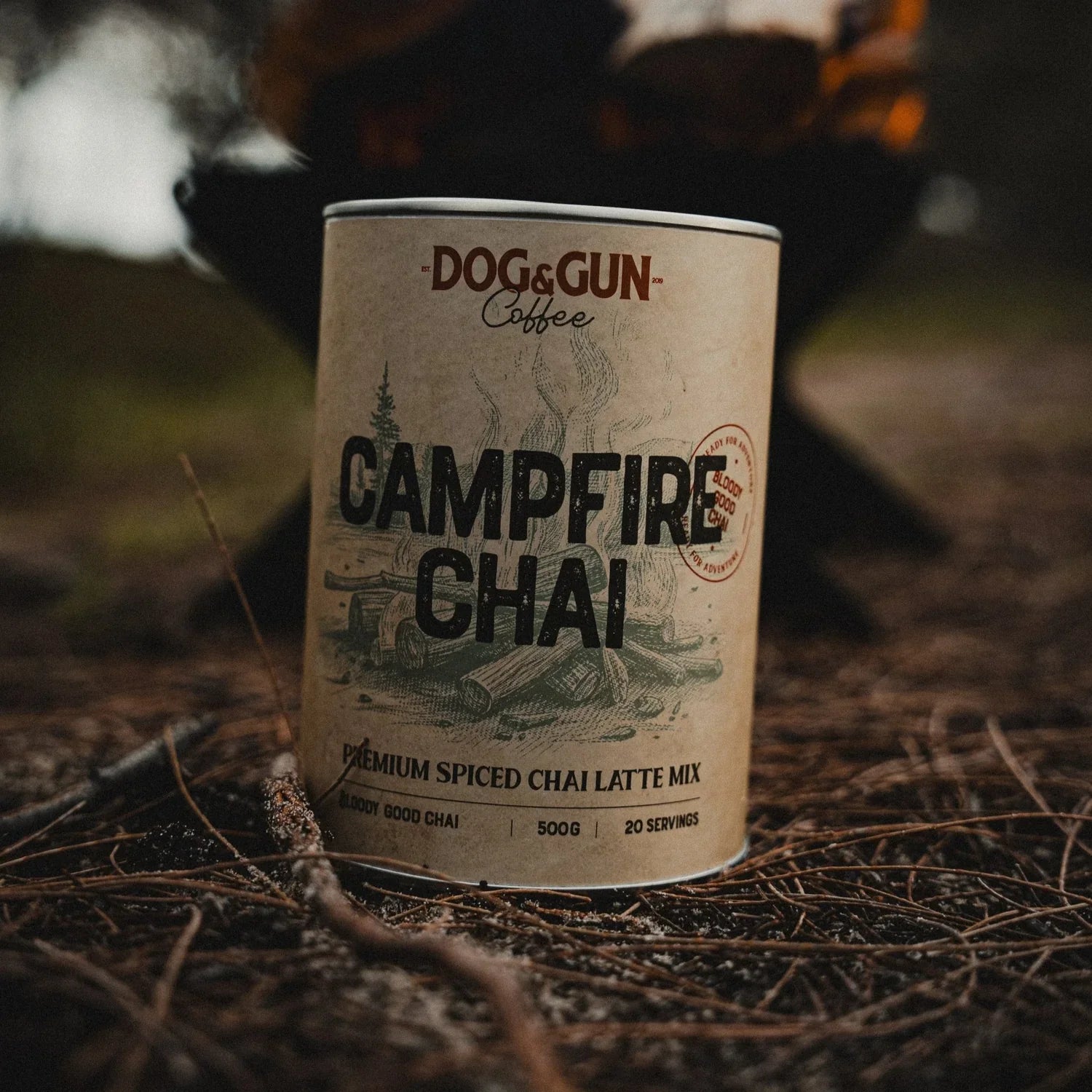 Dog and Gun Campfire Chai Latte Mix 500g Tin 2