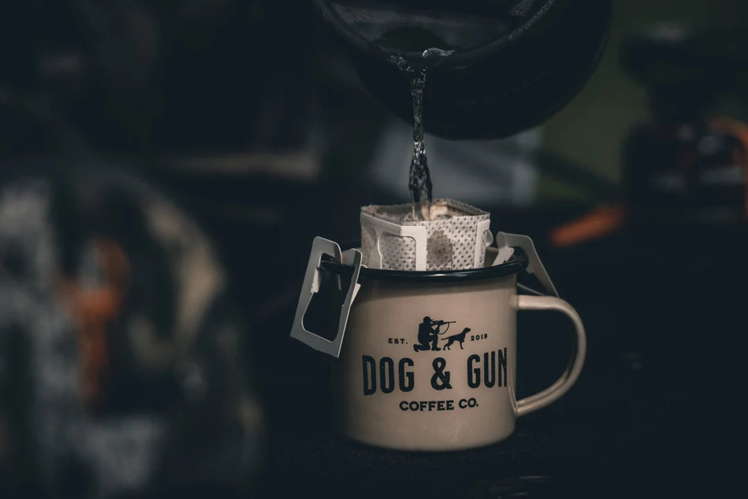 Dog and Gun Enamel Mug