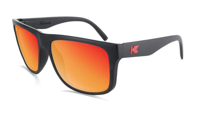 Knockaround Sunglasses Torrey Pines - Matte Black / Red Sunset