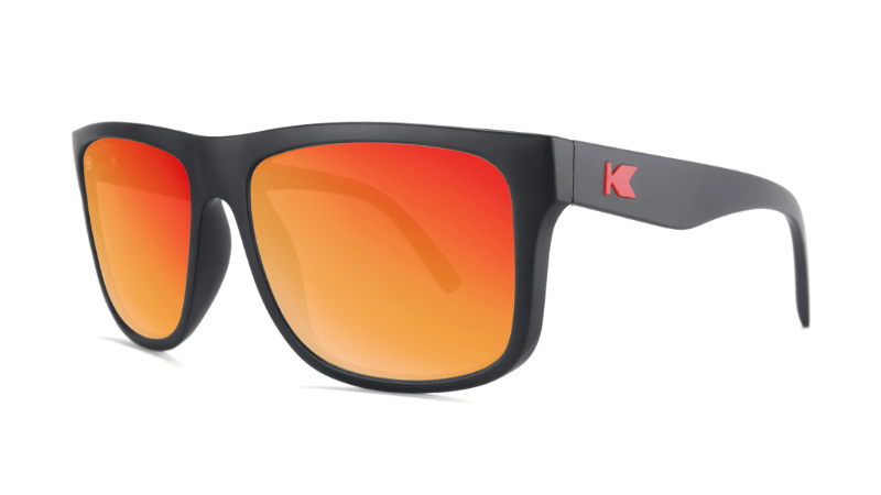 Knockaround Sunglasses Torrey Pines - Matte Black / Red Sunset