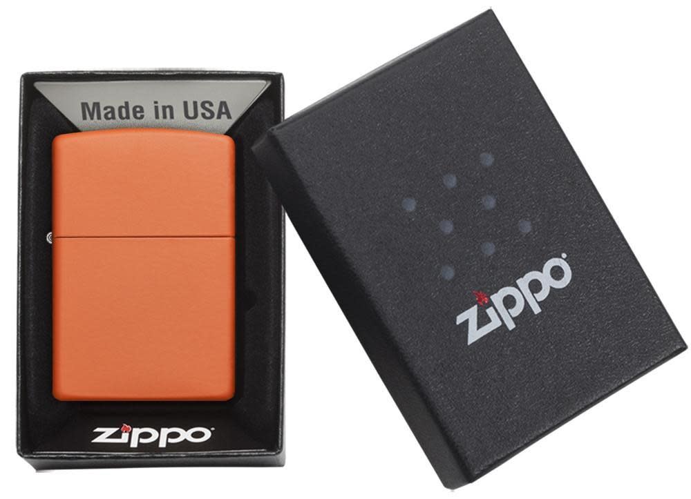Zippo Classic Lighter Orange Matte 4
