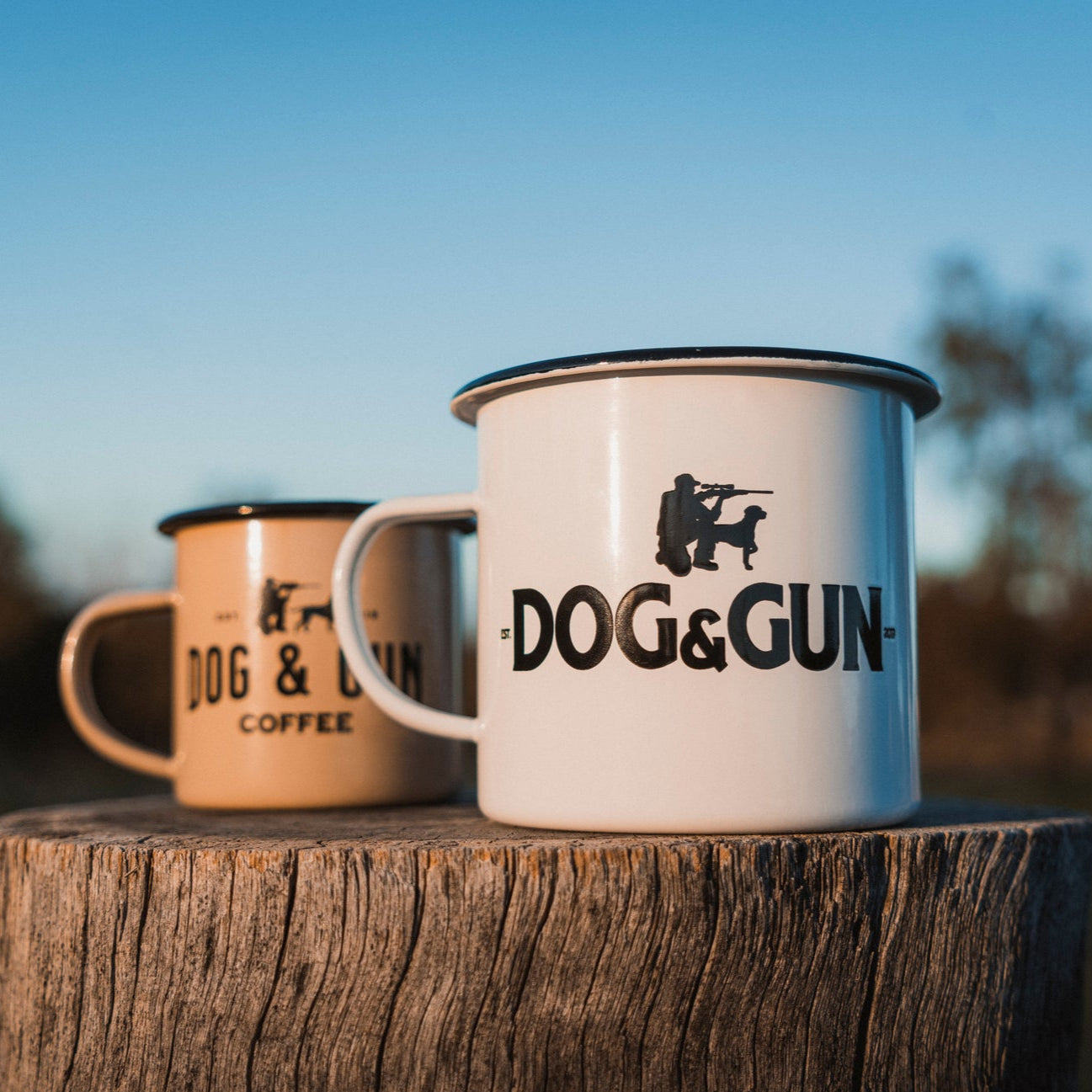 Dog and Gun Big Dog Enamel Mug 1