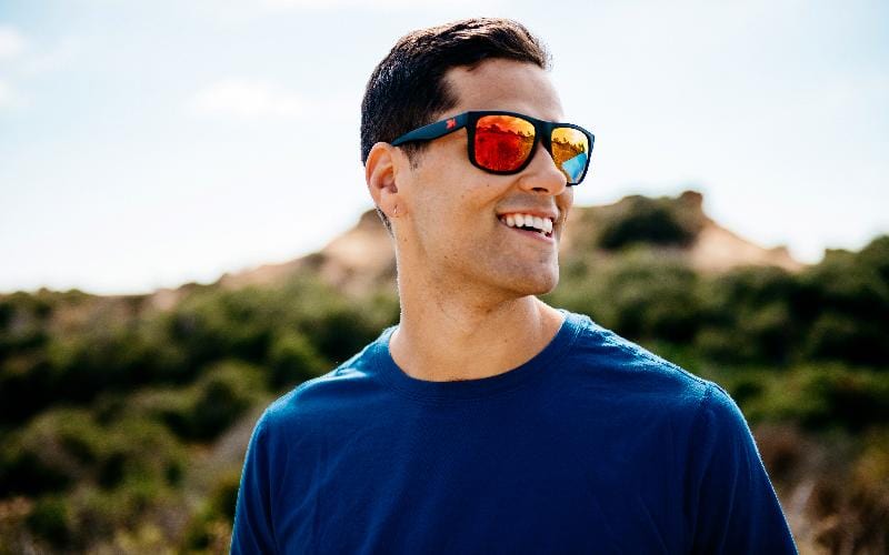 Knockaround Sunglasses Torrey Pines - Matte Black / Red Sunset