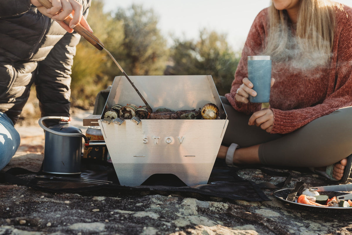 STOV Windshield blocking wind on a beach BBQ