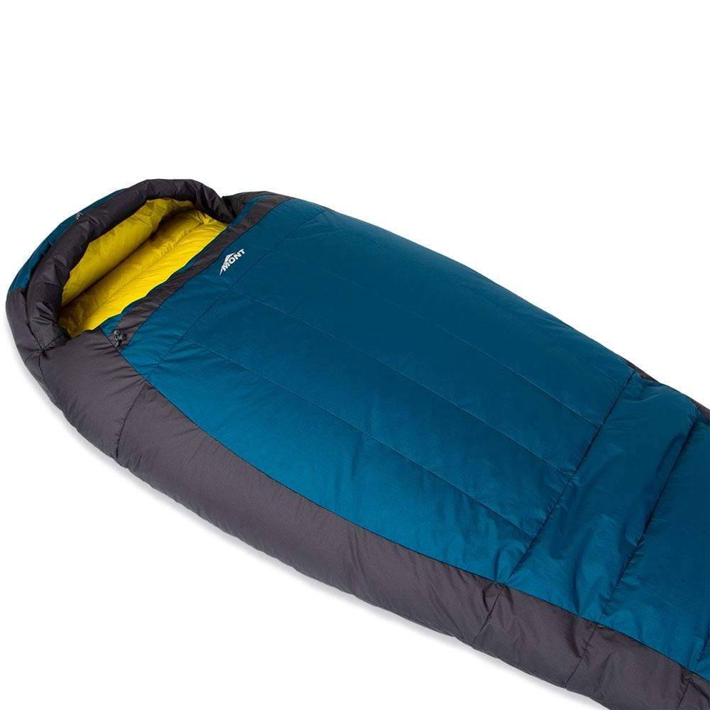 Mont Brindabella sleeping bag on its side