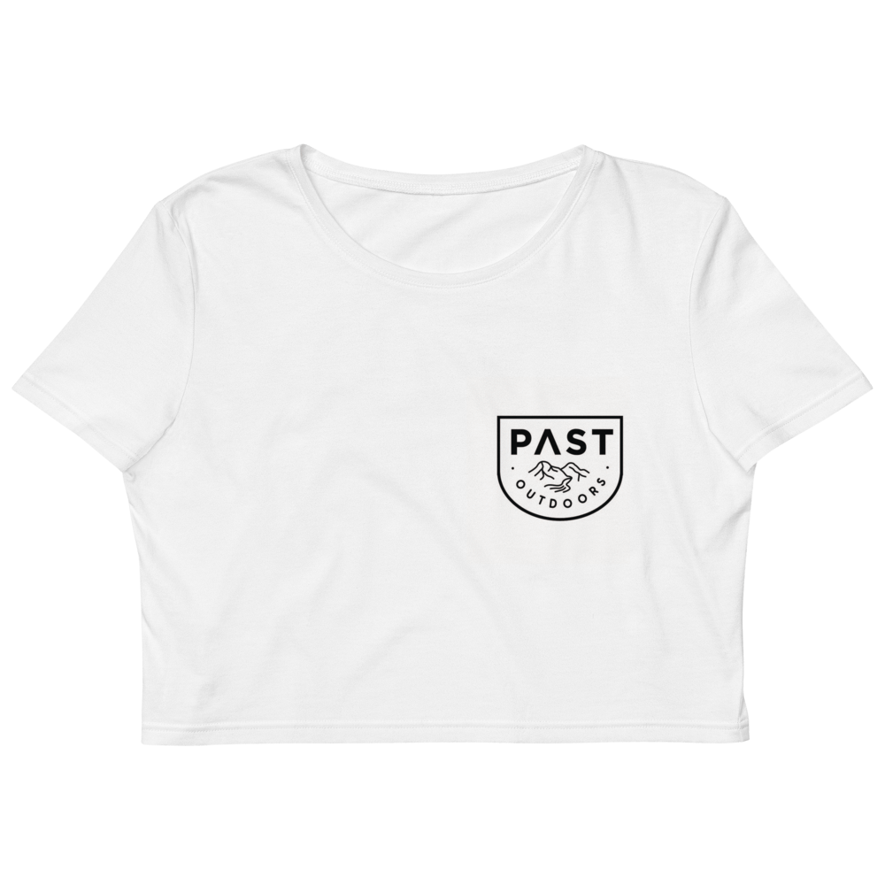 PAST Outdoors Originals Women's Crop T-Shirt - White 3