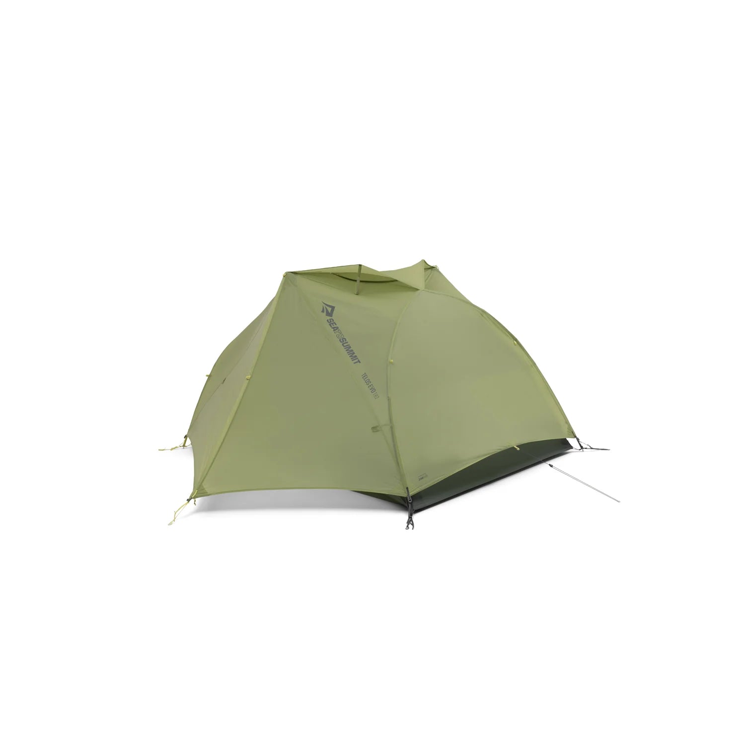 Green tent on a white background