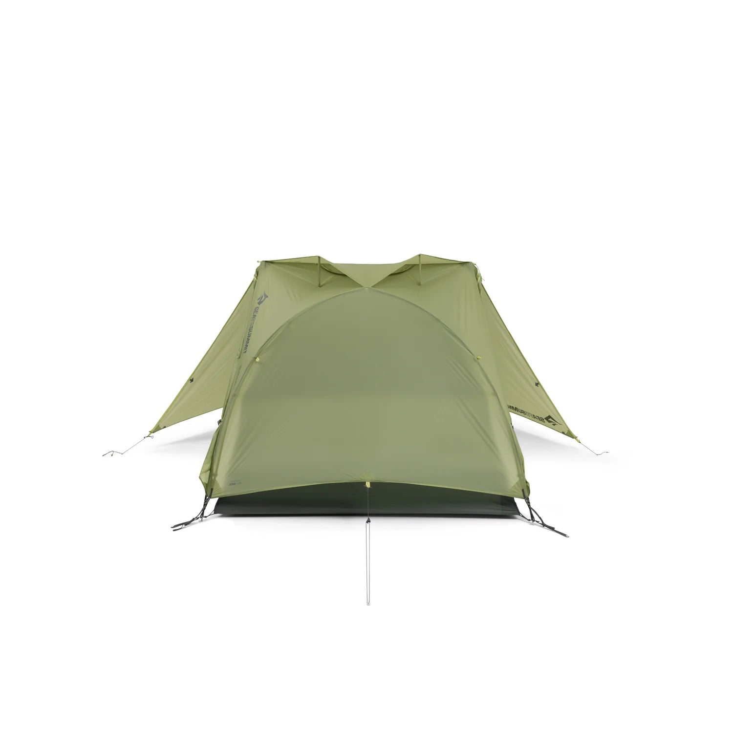 Green tent on a white background