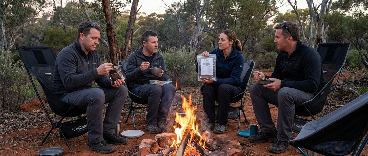 group camping trip with camping meals pack by PAST Outdoors