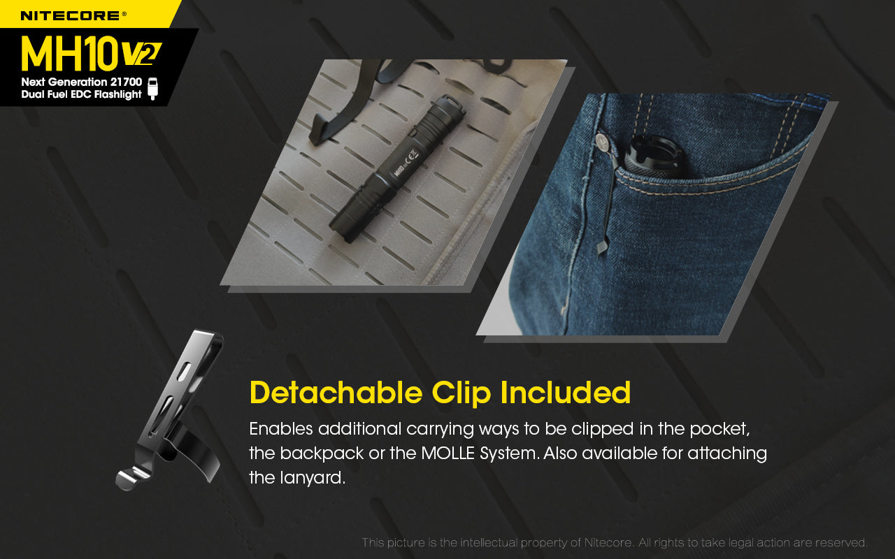 Nitecore MH10V2 EDC USB-C Rechargeable Torch 16