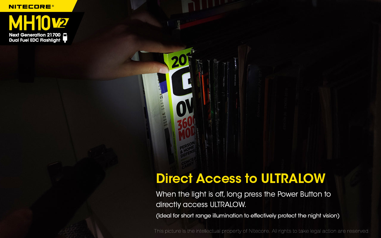 Nitecore MH10V2 EDC USB-C Rechargeable Torch 12